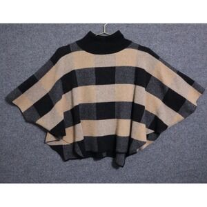 Note Di Anita Poncho Poncho Women One Size Multi Italian Wool Cashmere Cape EUC